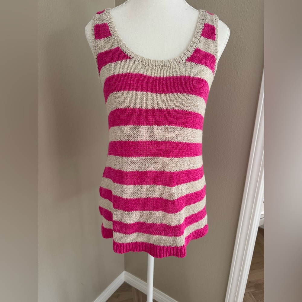 Ann Taylor LOFT stripe sleeveless sweater tank